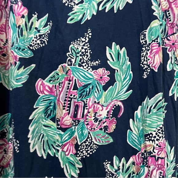 Lilly Pulitzer Small Raylee Blue Floral Sleeveless Summer Tank Mini Dress Y1 - Picture 7 of 7